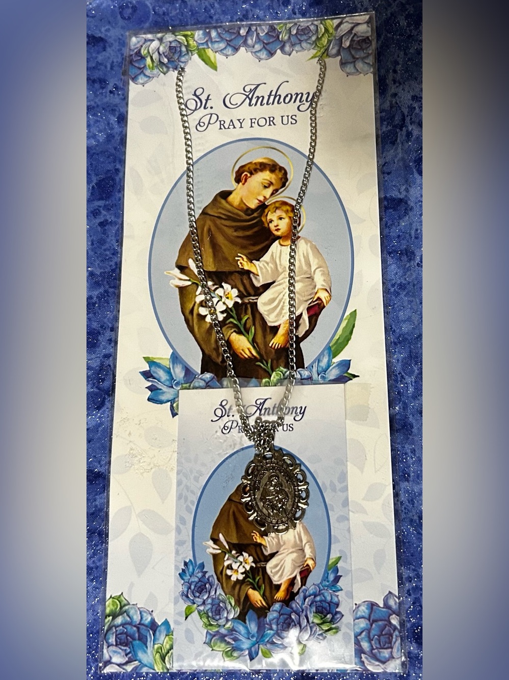 St. Anthony & St. Peregrine Religious Necklace and Rosary Set of four - Picture 6 of 10